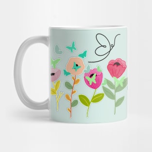 Butterflies  in the garden ( Print on Back) Mug